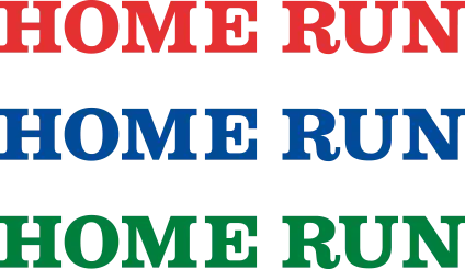 Home Run logos - all colors